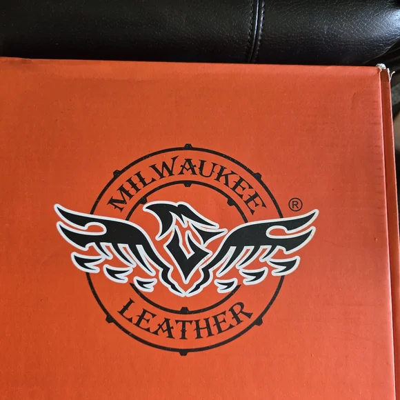 Black Leather Men's Motorcycle Boots-Brand New-Never Worn - Picture 4 of 8